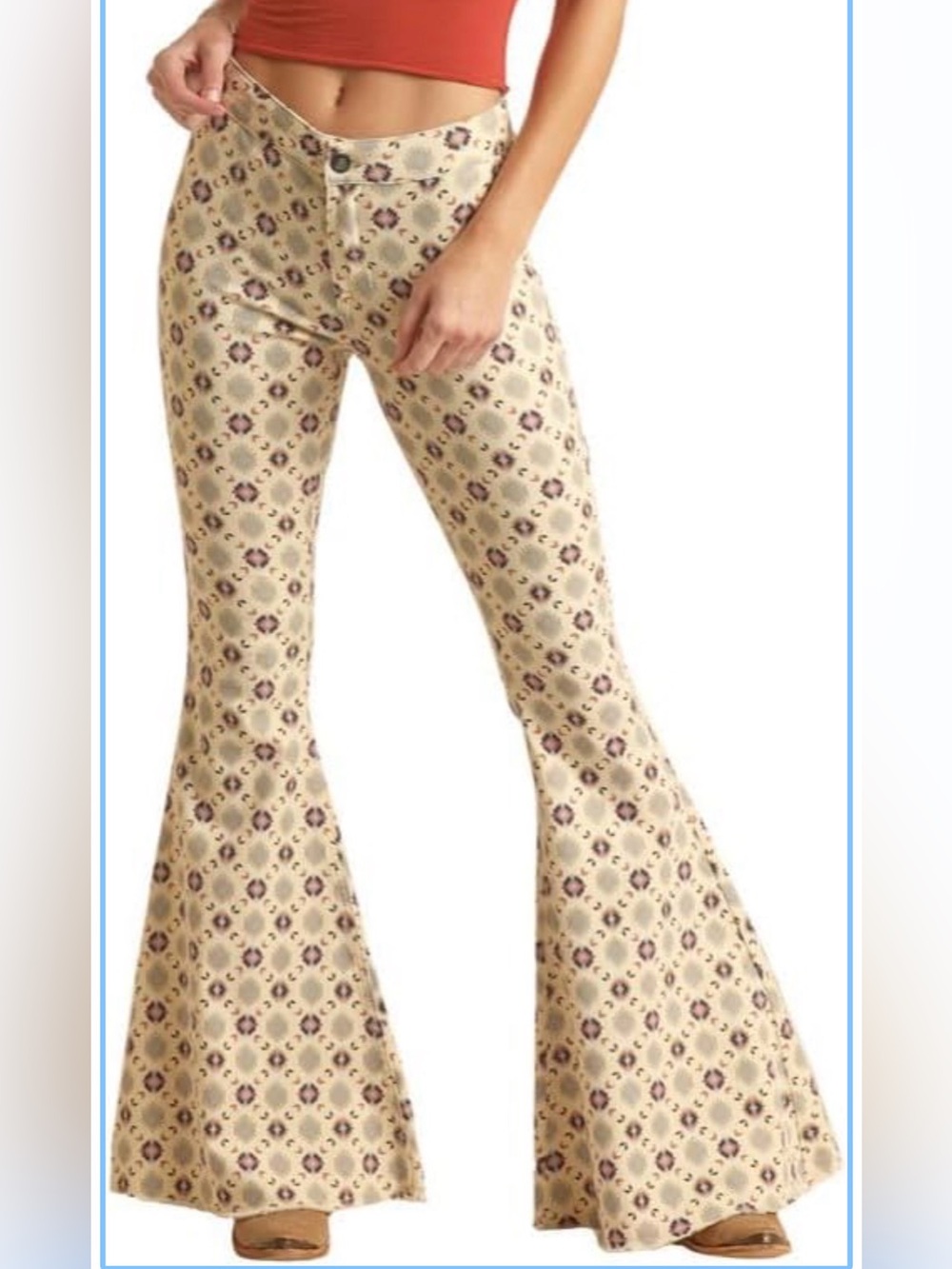 Rock And Roll Cowgirl Bargain Button Bell High Rise